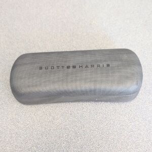 Scott Harris Gray Eyeglass Hard Case with Cleaner Cloth